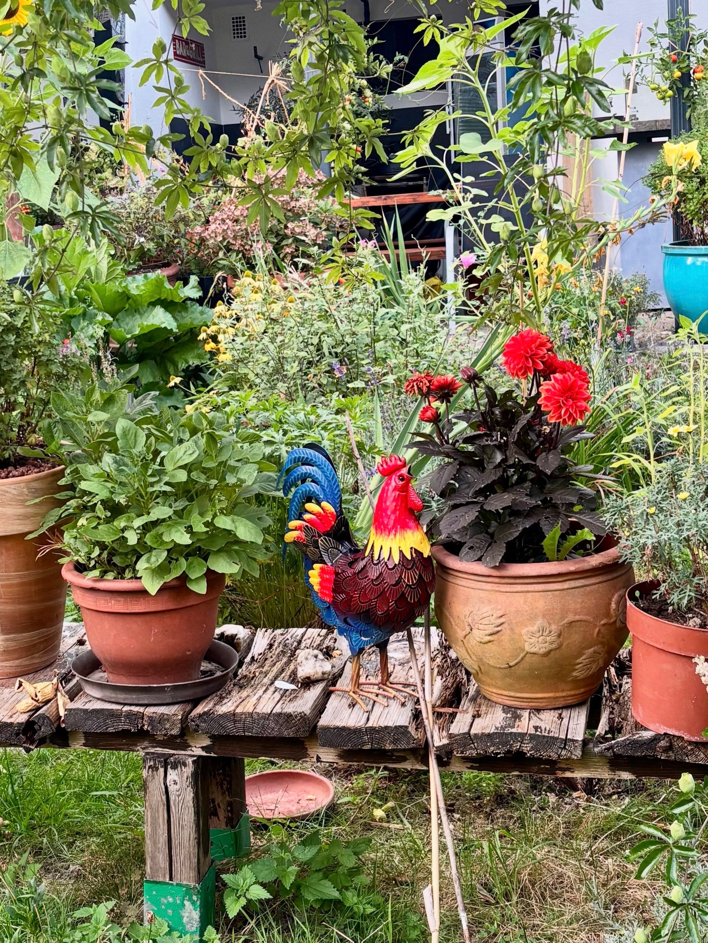 Eisenhandwerk Hahn Skulptur - Europaischer Stil Eisenkunst Kreative Heimdekoration