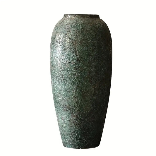 Rustikale grüne Keramikvase
