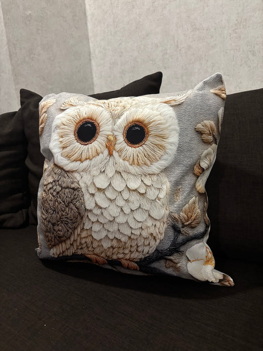 1 Stück Vintage Eulen & Botanische Kissenbezüge