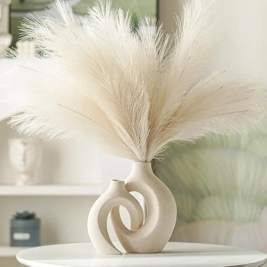 Keramikvasen-Set aus 2 Stück, Nordisch Modern Boho